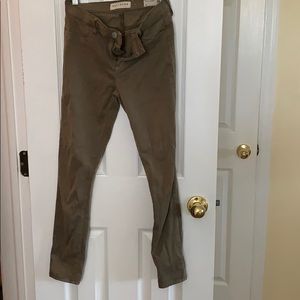 Olive green ankle jeggings waist 26